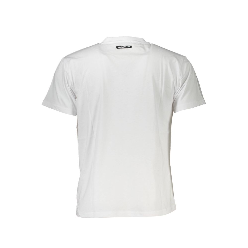 Cavalli Class White Cotton T-Shirt