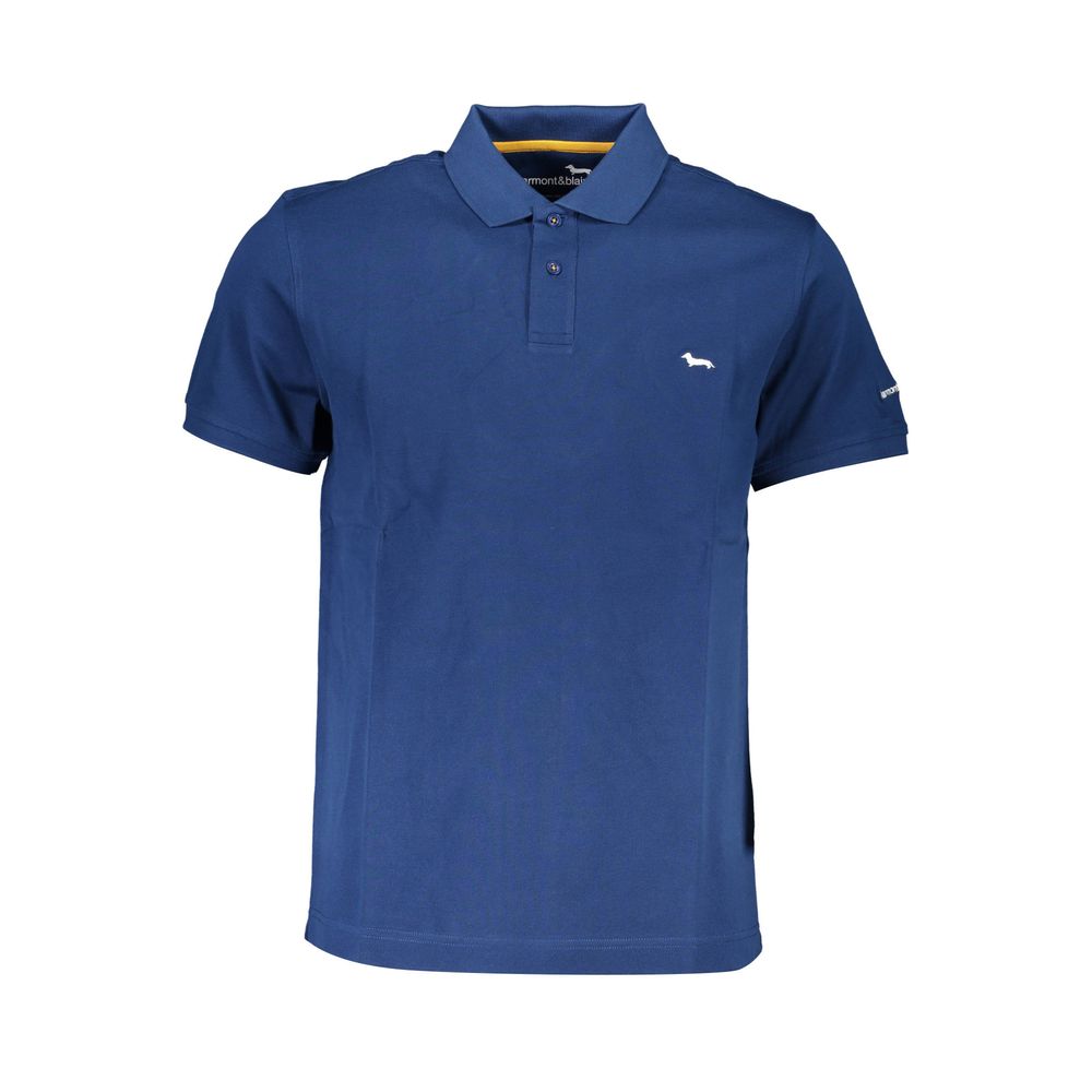 Harmont & Blaine Blue Cotton Polo Shirt