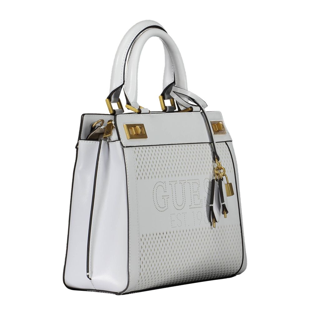Guess Jeans White Polyethylene Handbag