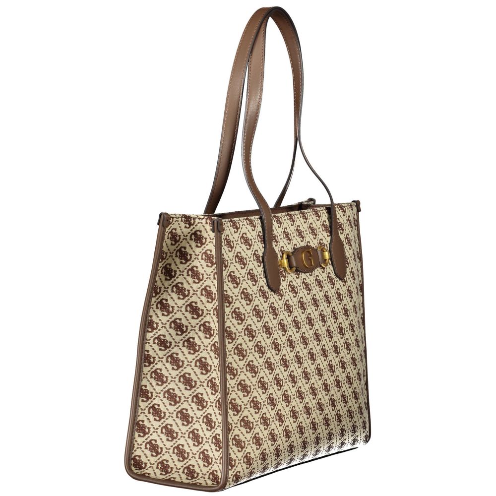 Guess Jeans Brown Polyester Handbag