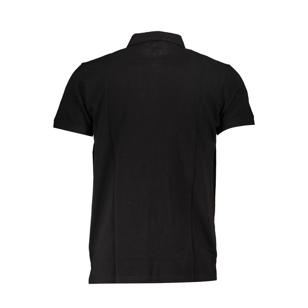 Cavalli Class Black Cotton Polo Shirt