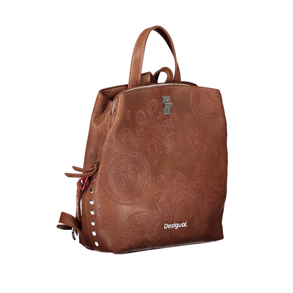 Desigual Brown Polyethylene Backpack