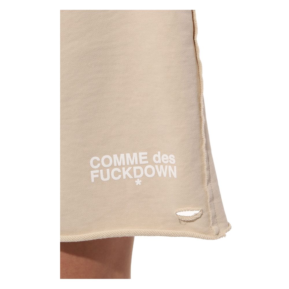 Comme Des Fuckdown Beige Cotton Short