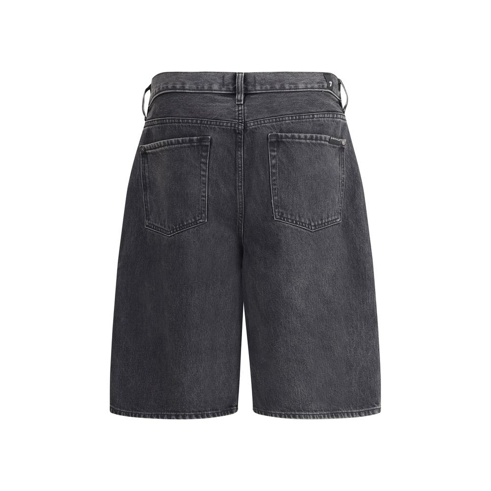 7FOR Denim Caviar Shorts