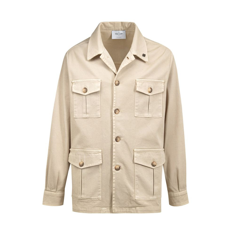 Gran Sasso Beige Cotton Jackets & Coat