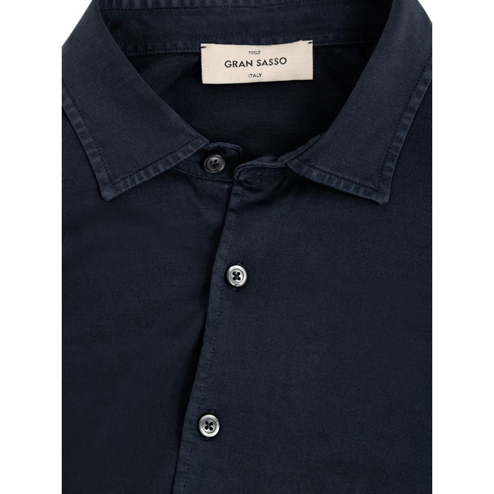 Gran Sasso Blue Linen Shirt