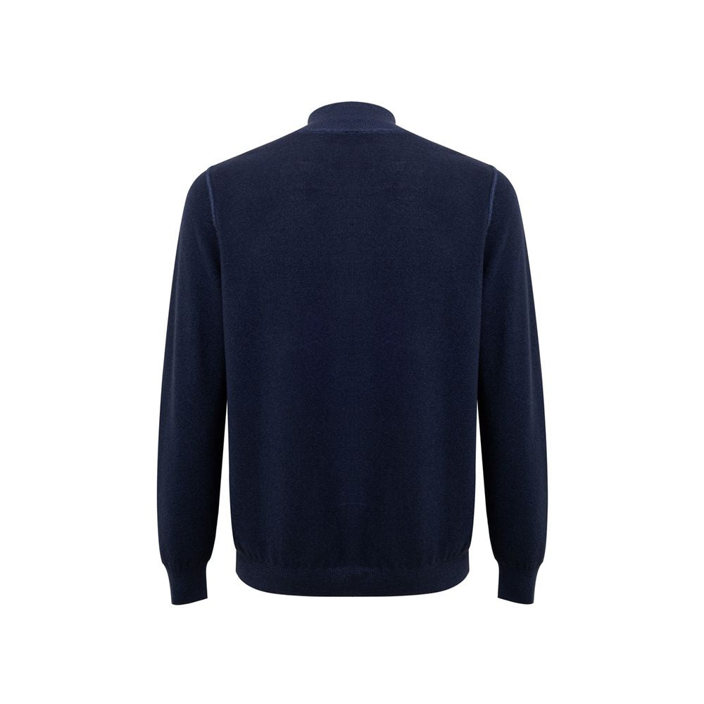 Gran Sasso Blue Wool T-Shirt