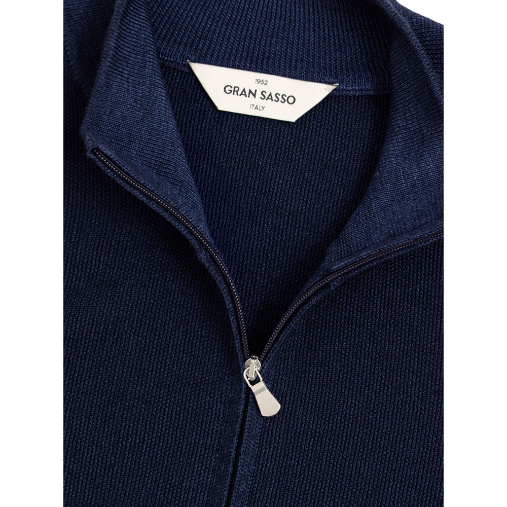 Gran Sasso Blue Wool T-Shirt