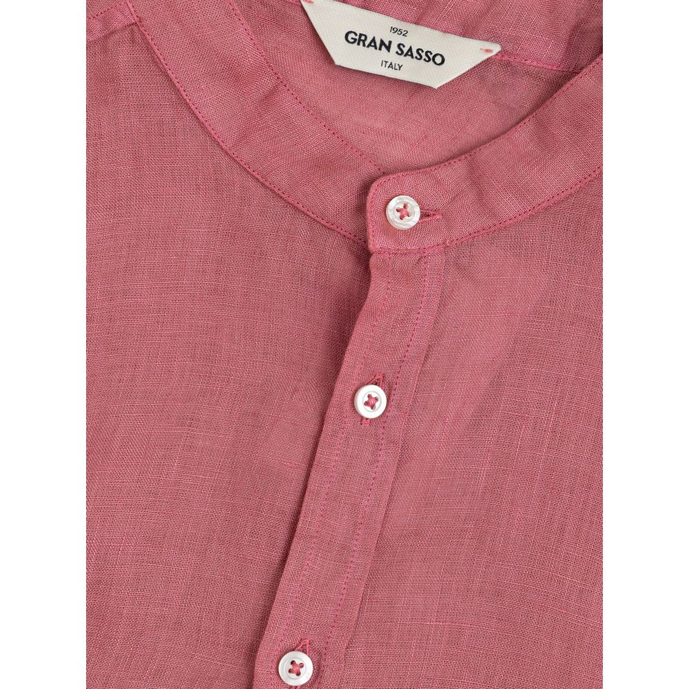 Gran Sasso Red Linen Shirt