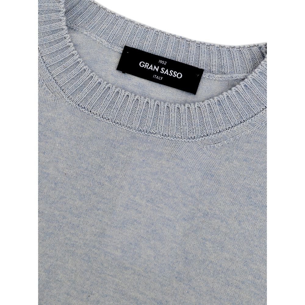 Gran Sasso Blue Cotton Sweater