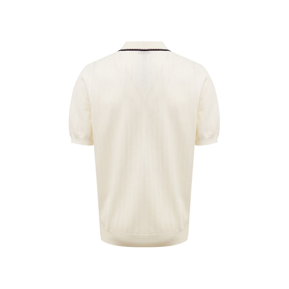 Gran Sasso White Cotton Polo Shirt