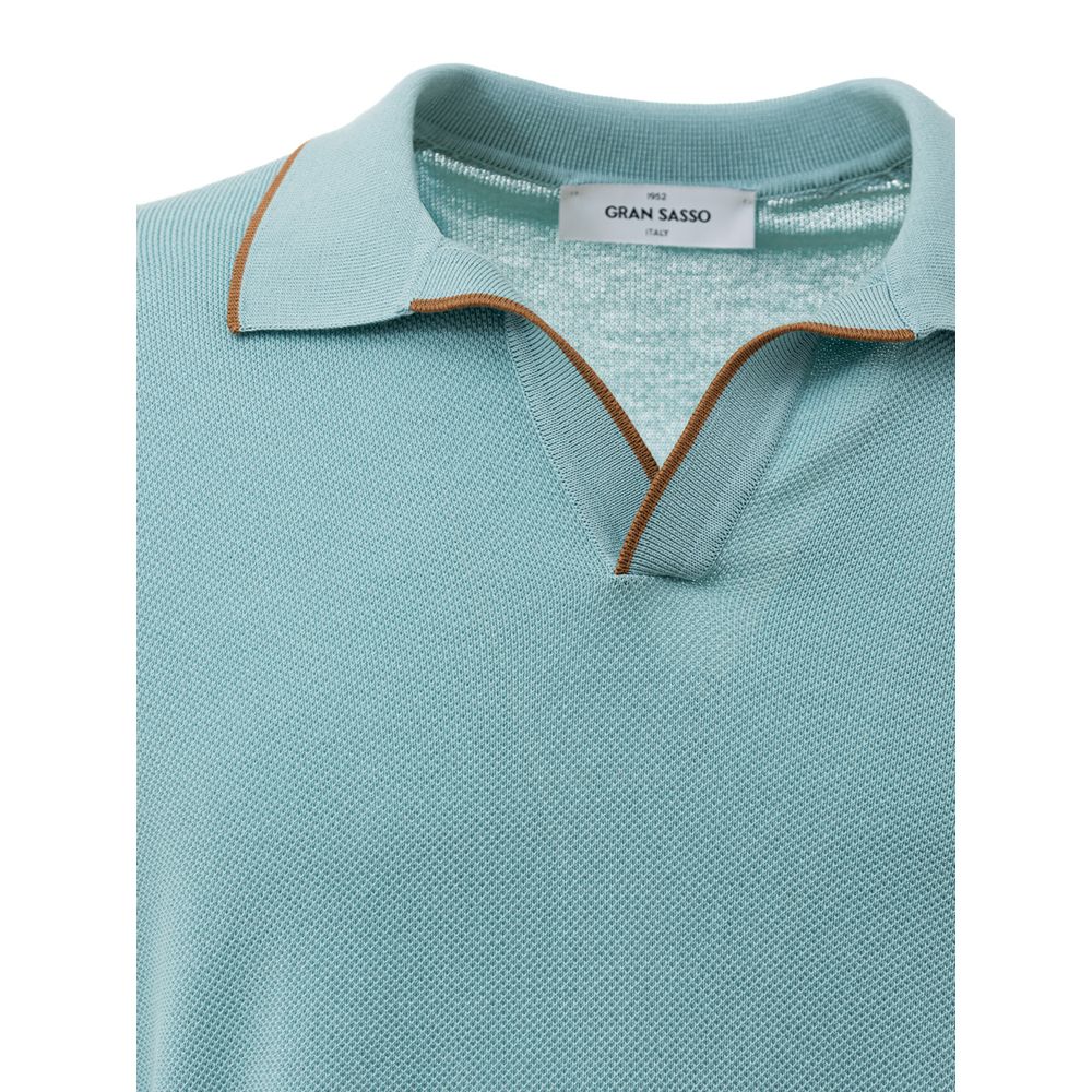Gran Sasso Green Cotton Polo Shirt