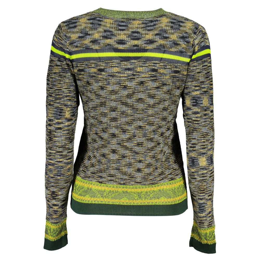 Desigual Green Cotton Sweater