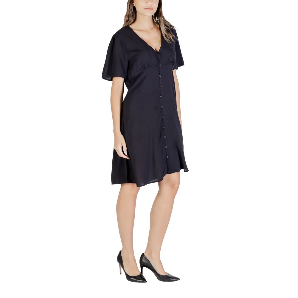 B.Young Black Viscose Midi