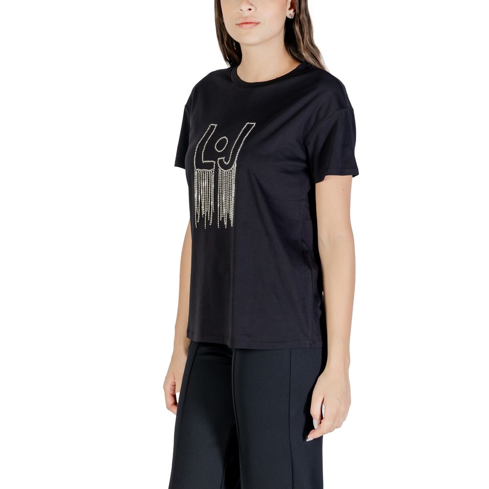 Liu Jo Black Cotton T-Shirt