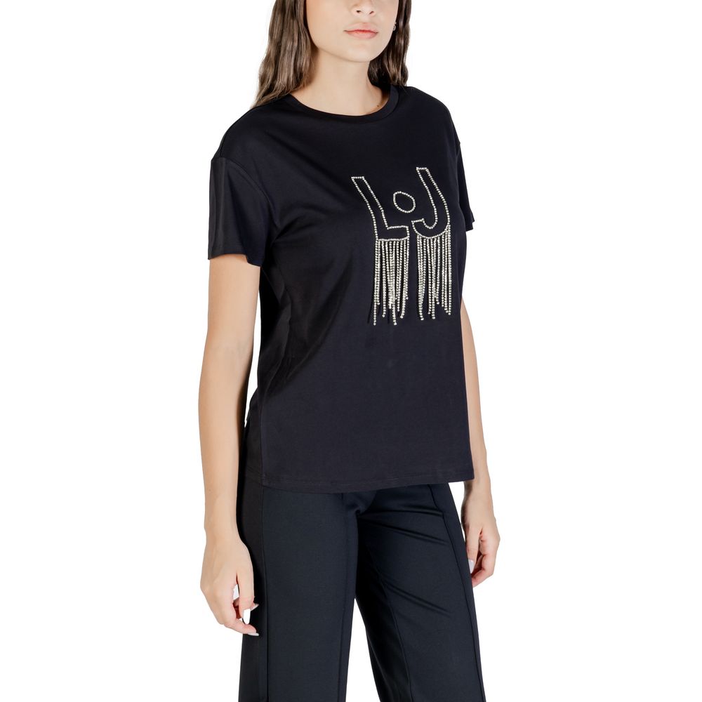 Liu Jo Black Cotton T-Shirt
