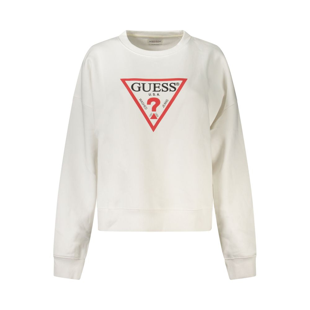 Guess Jeans White Cotton Sweater