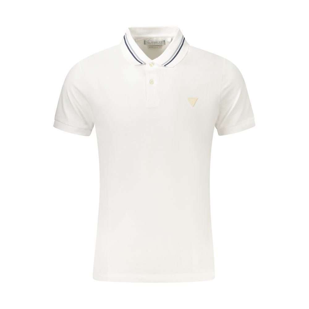 Guess Jeans White Cotton Polo Shirt