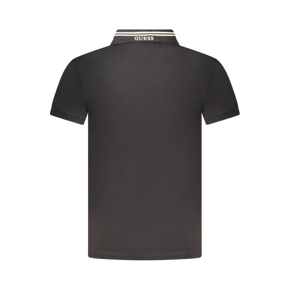 Guess Jeans Black Cotton Polo Shirt