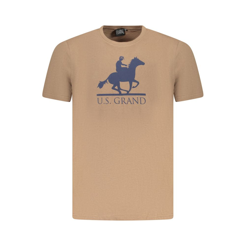 U.S. Grand Polo Brown Cotton T-Shirt