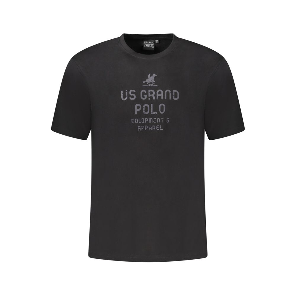 U.S. Grand Polo Black Cotton T-Shirt