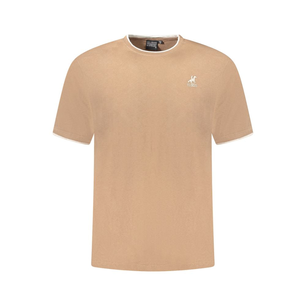 U.S. Grand Polo Brown Cotton T-Shirt