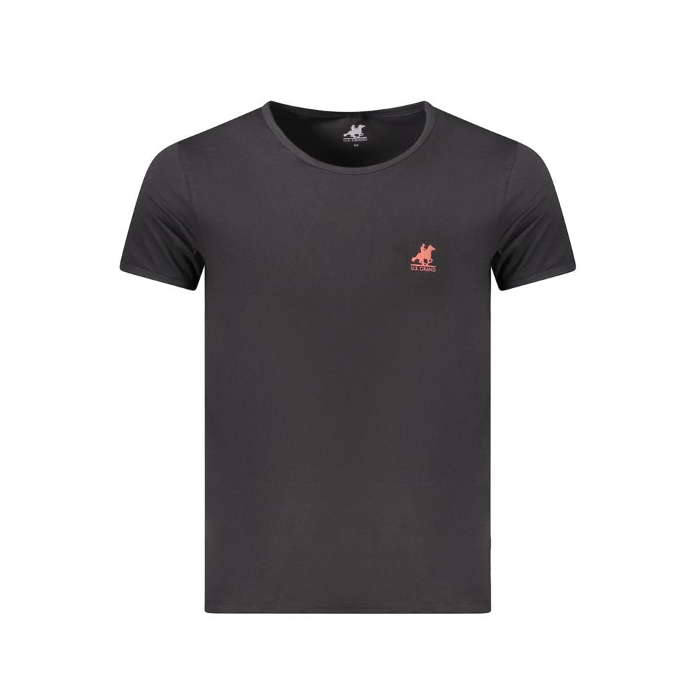 U.S. Grand Polo Black Cotton T-Shirt