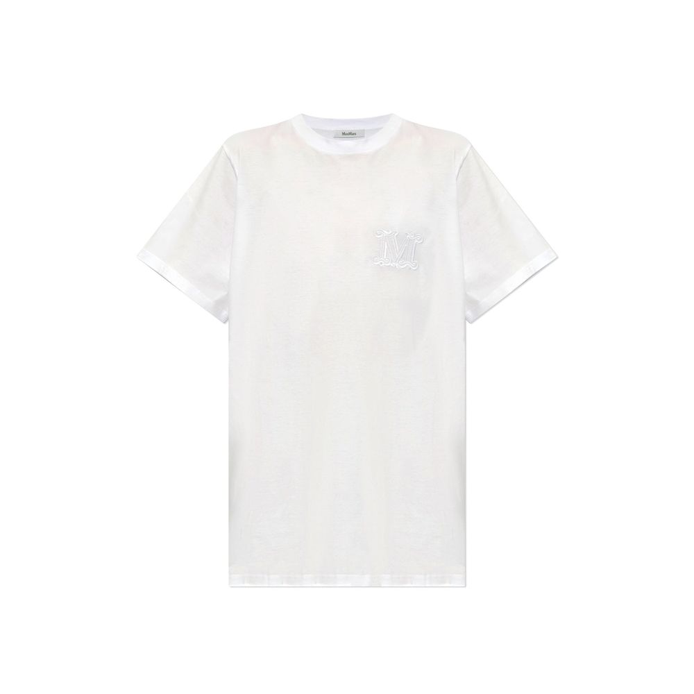 Max Mara Mango Logo Embroidered Cotton T-Shirt
