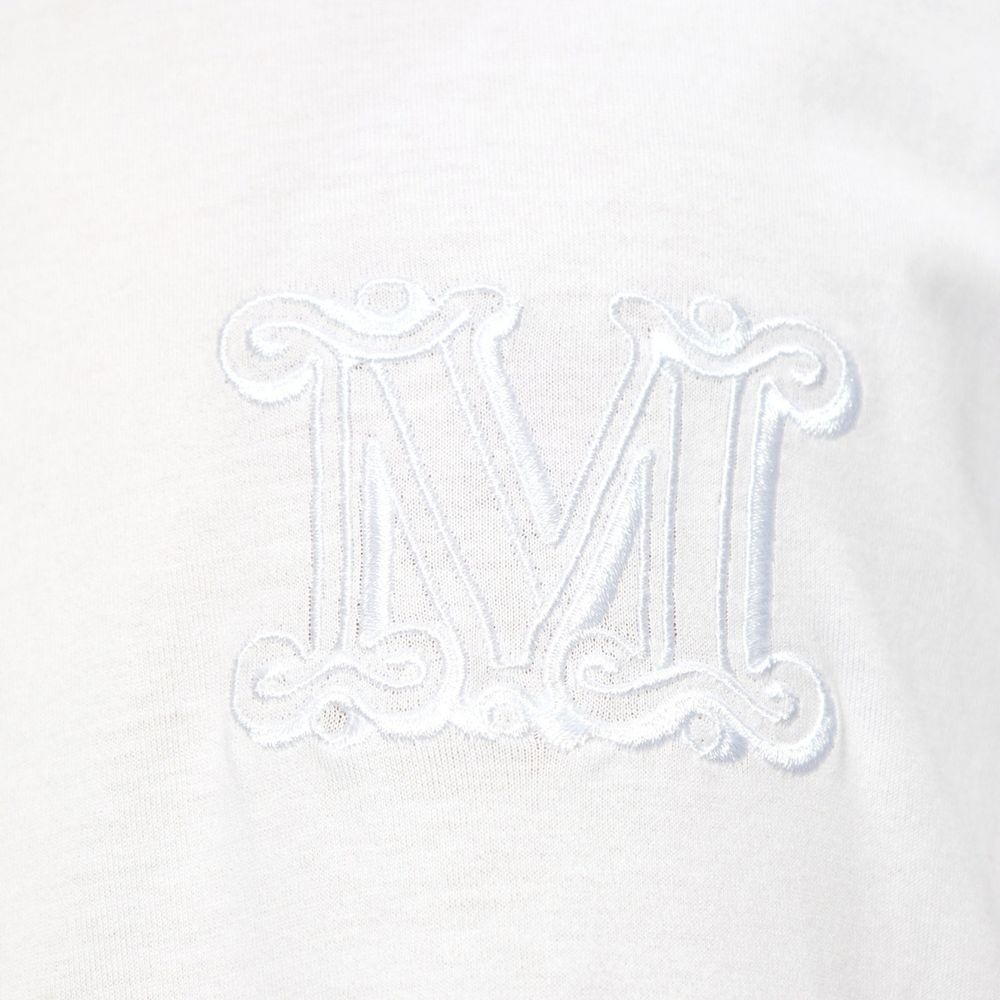 Max Mara Mango Logo Embroidered Cotton T-Shirt