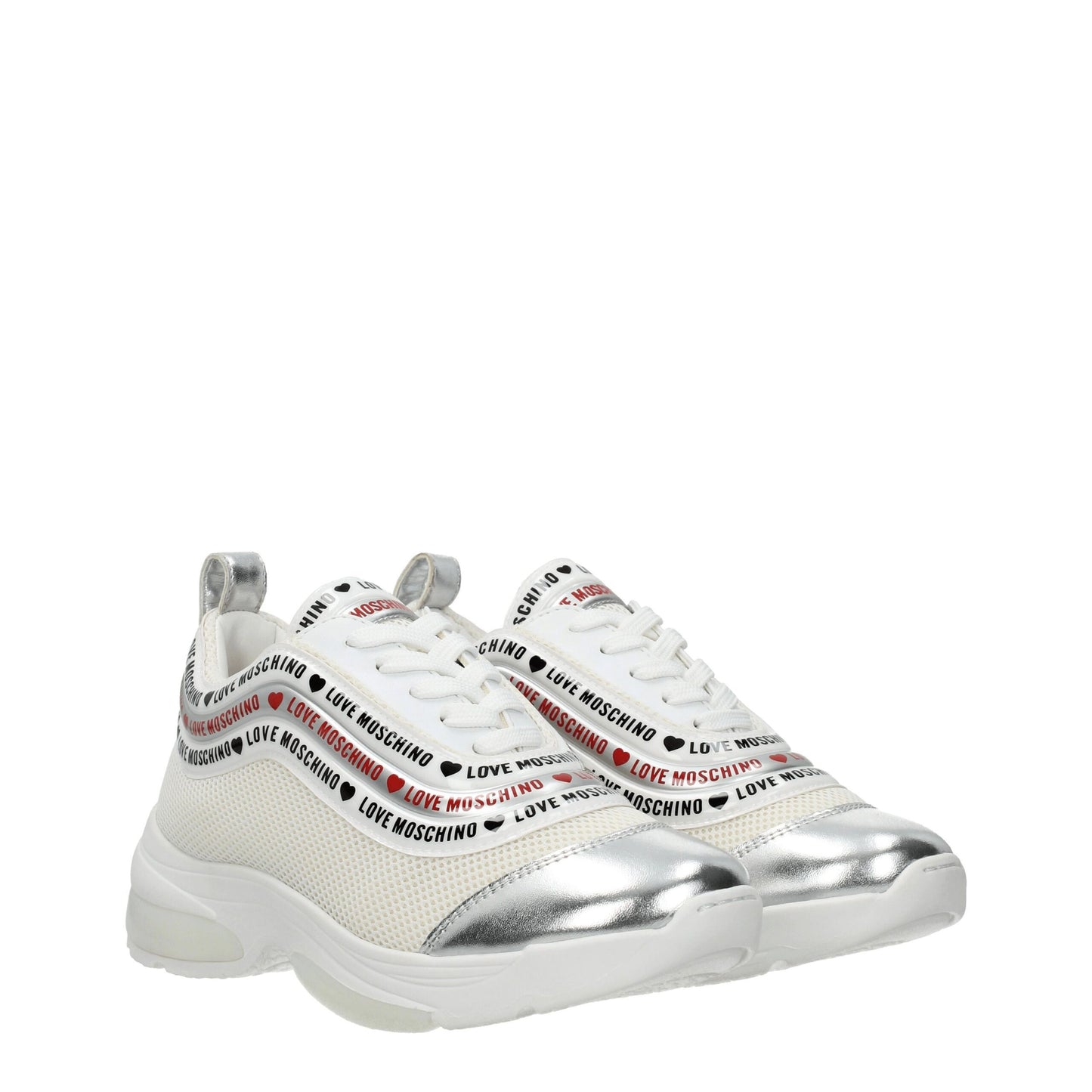 Love Moschino Beige Fabric Low Tops