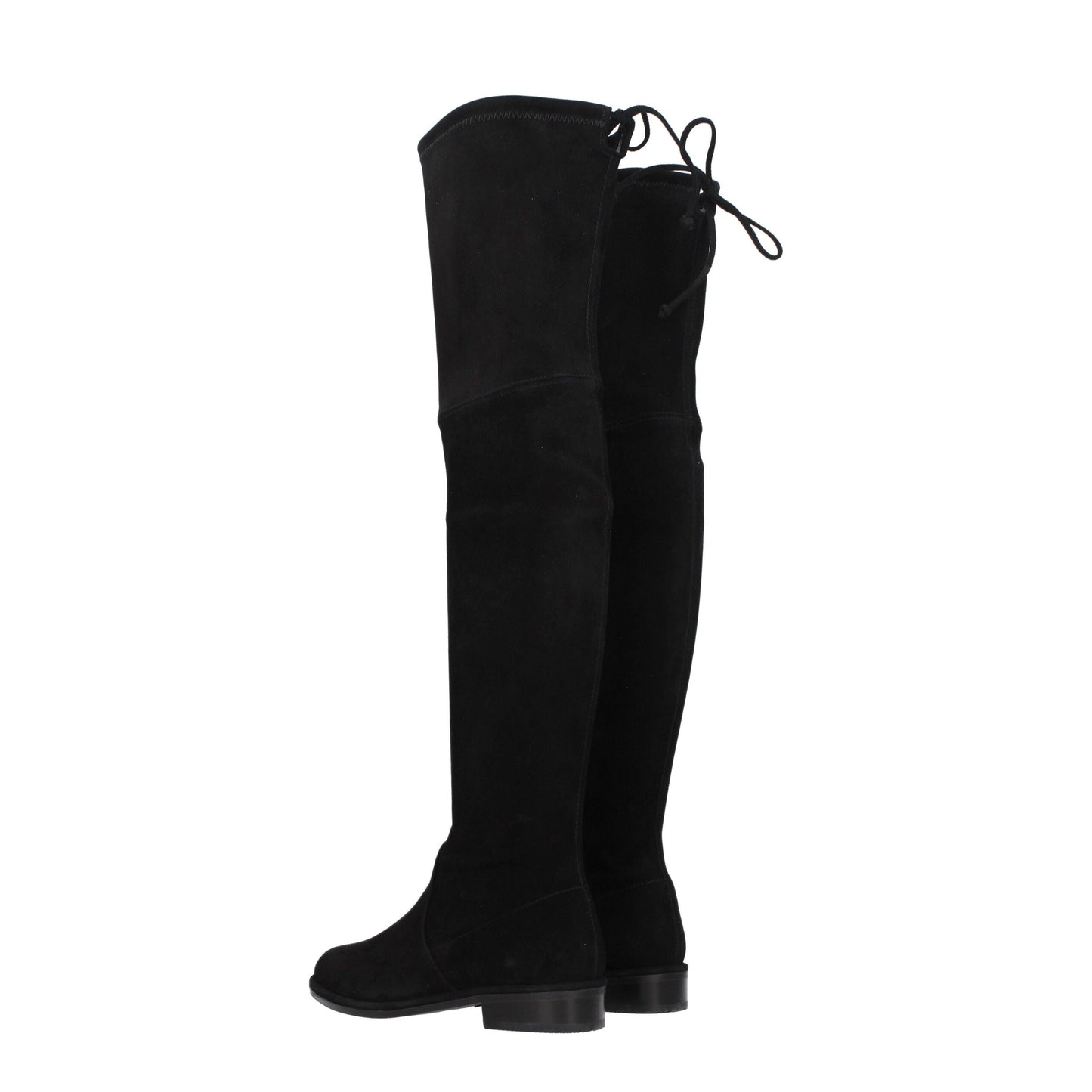 Stuart Weitzman Black Leather Over The Knee