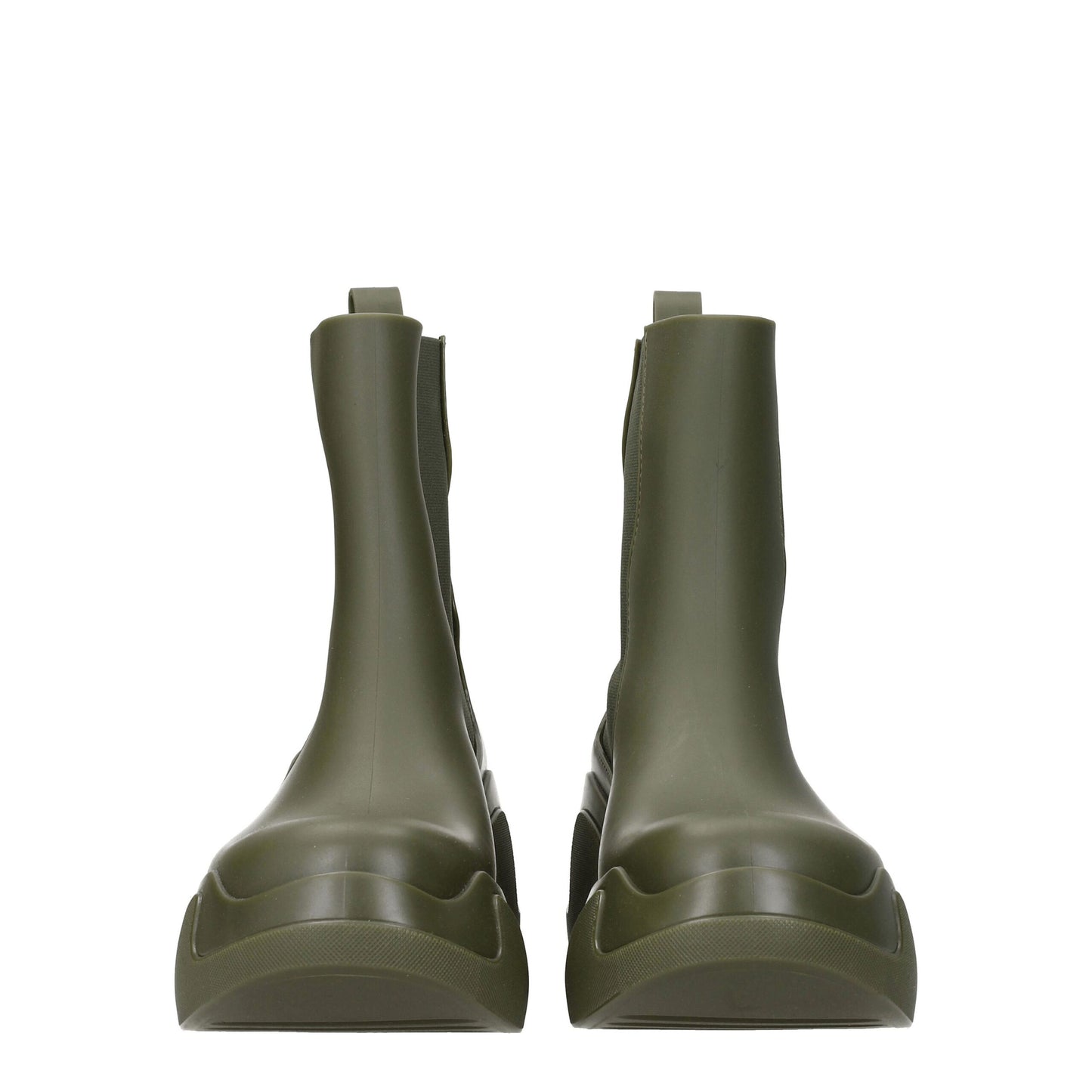 XOCOI Green Pvc Ankle Boots