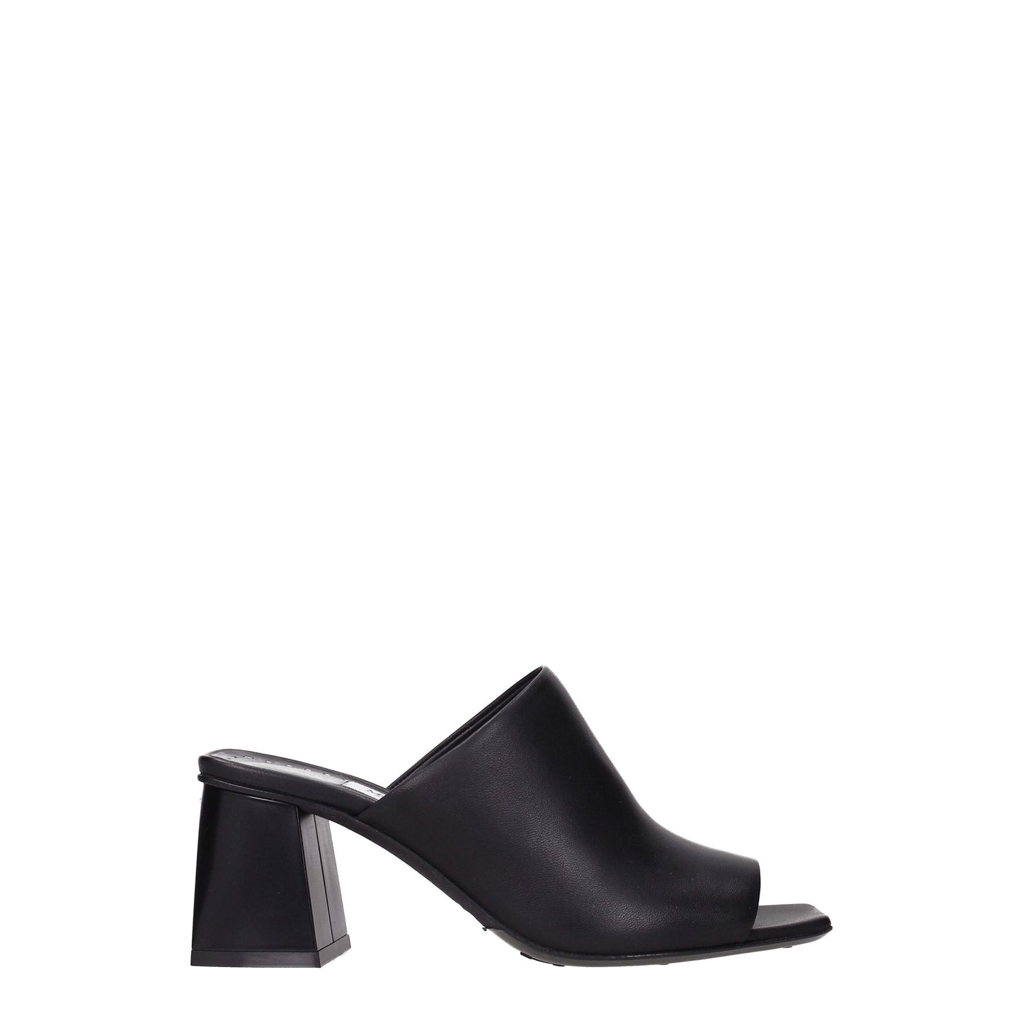 Max Mara Black Leather Sandal