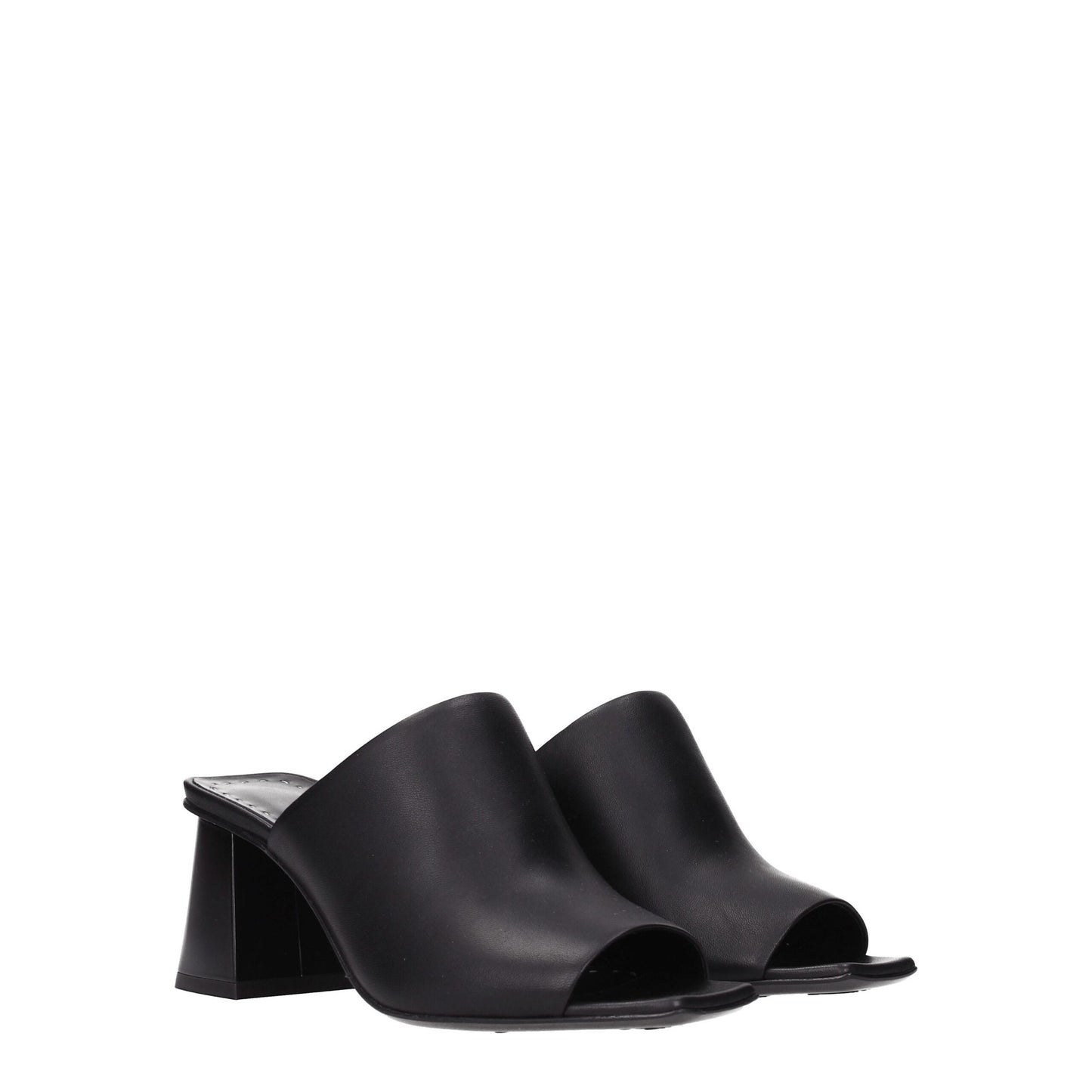 Max Mara Black Leather Sandal