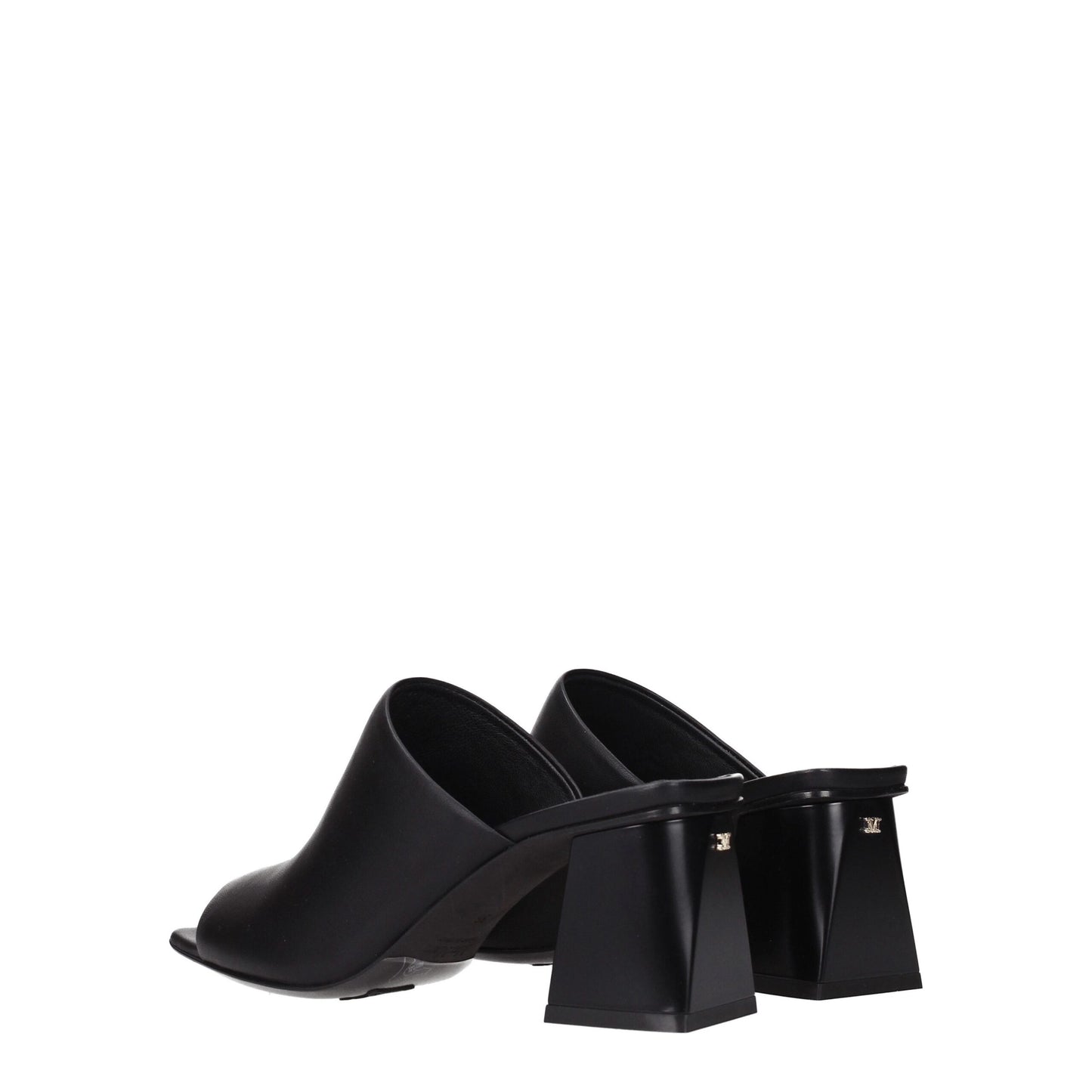 Max Mara Black Leather Sandal