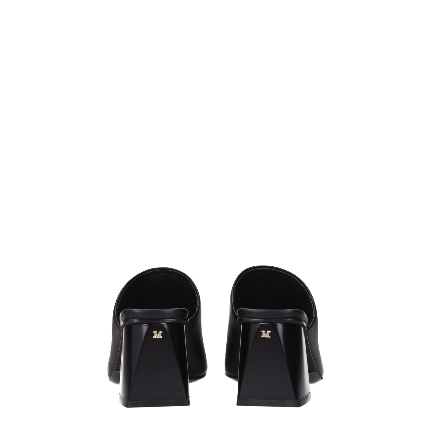 Max Mara Black Leather Sandal