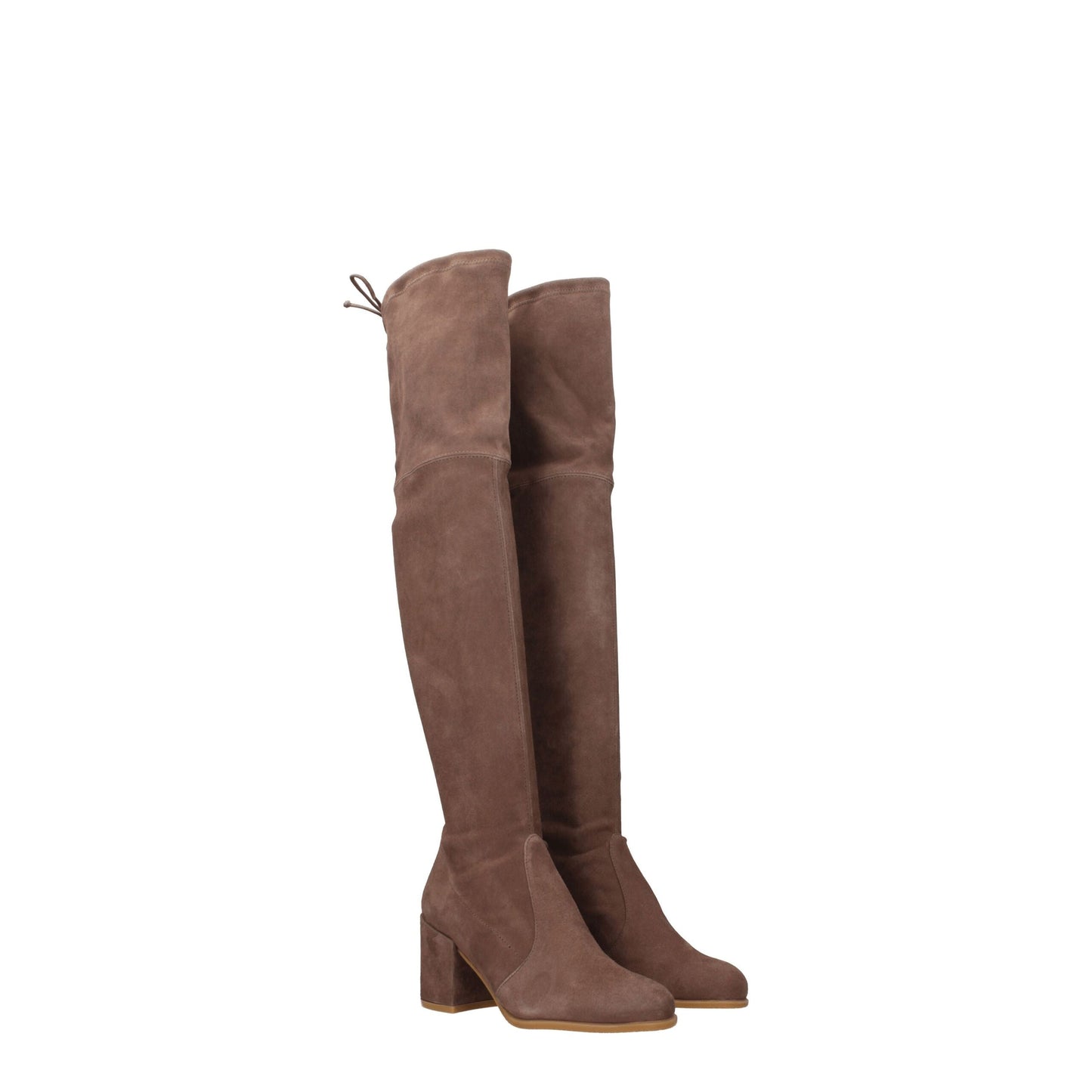 Stuart Weitzman Beige Leather Over The Knee