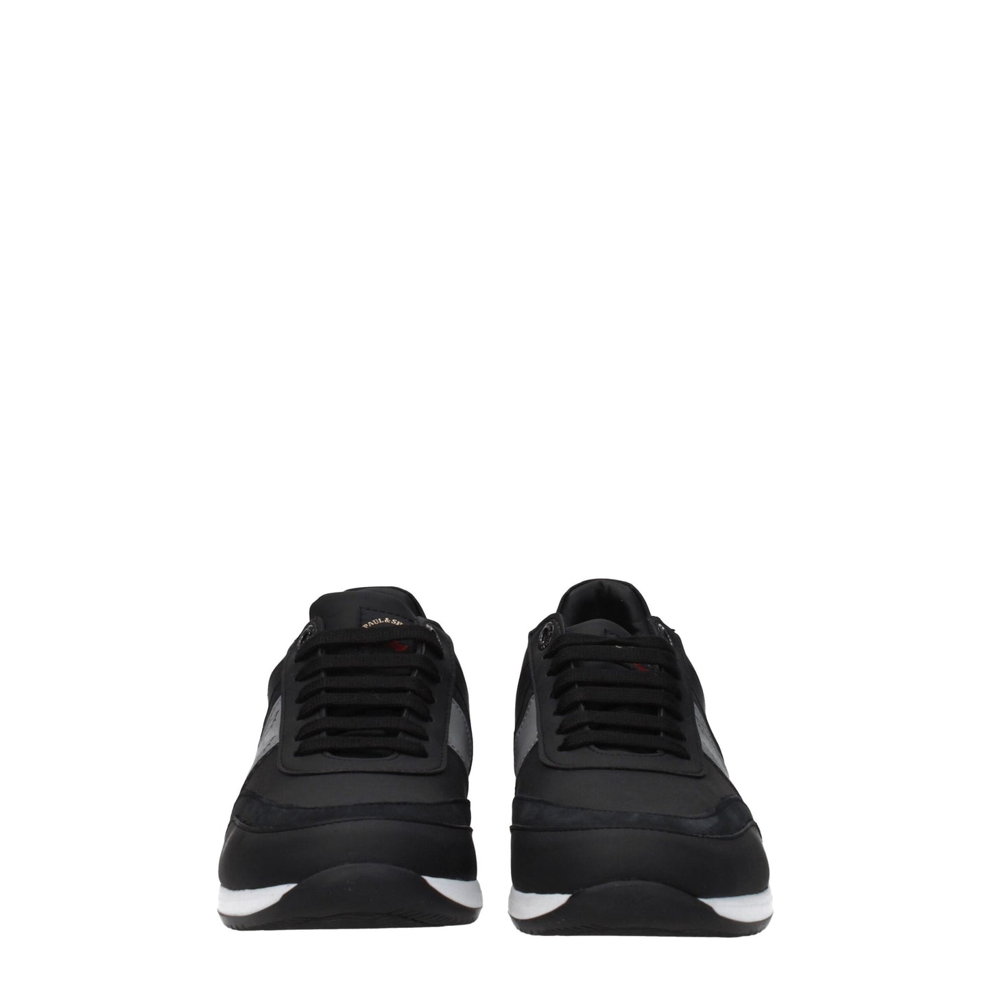 Paul & Shark Black Leather Sneakers