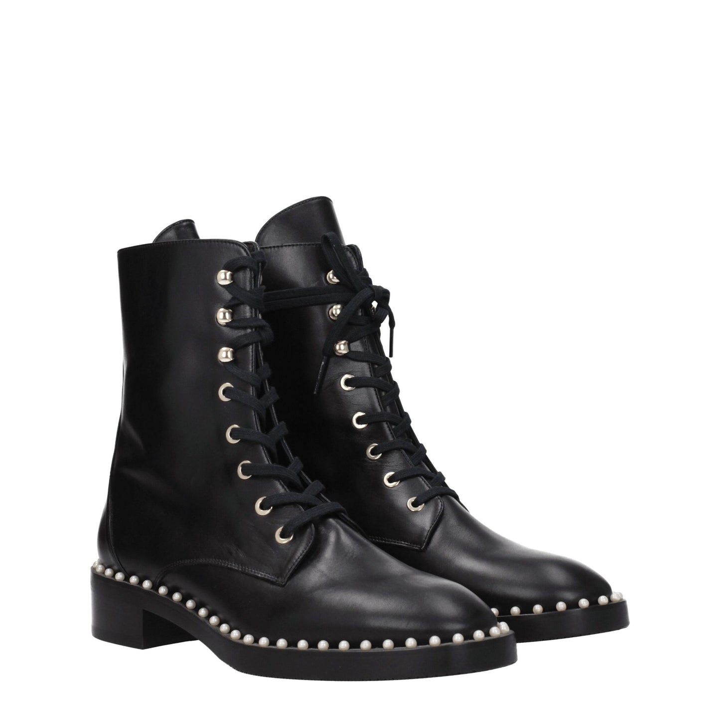 Stuart Weitzman Black Leather Ankle Boots