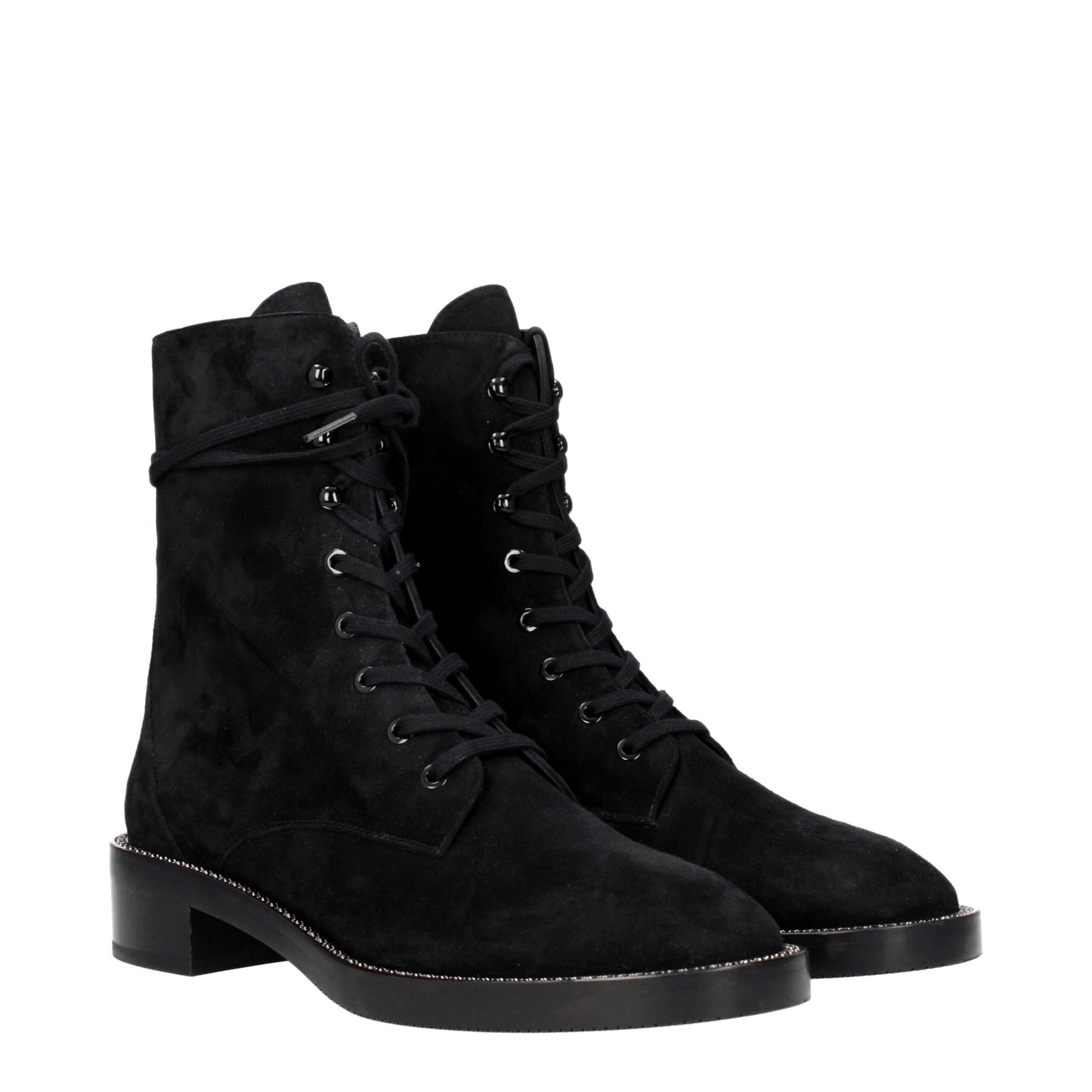 Stuart Weitzman Black Leather Ankle Boots