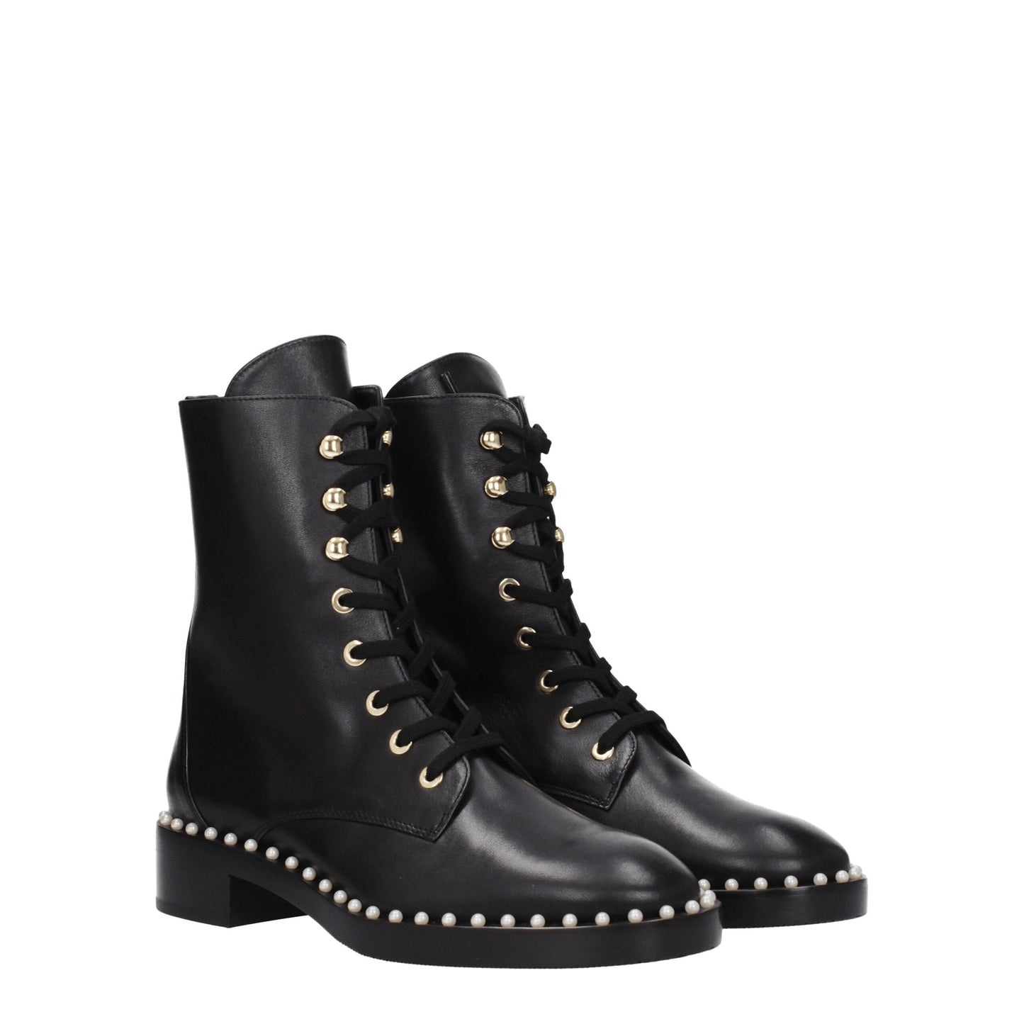 Stuart Weitzman Black Leather Ankle Boots