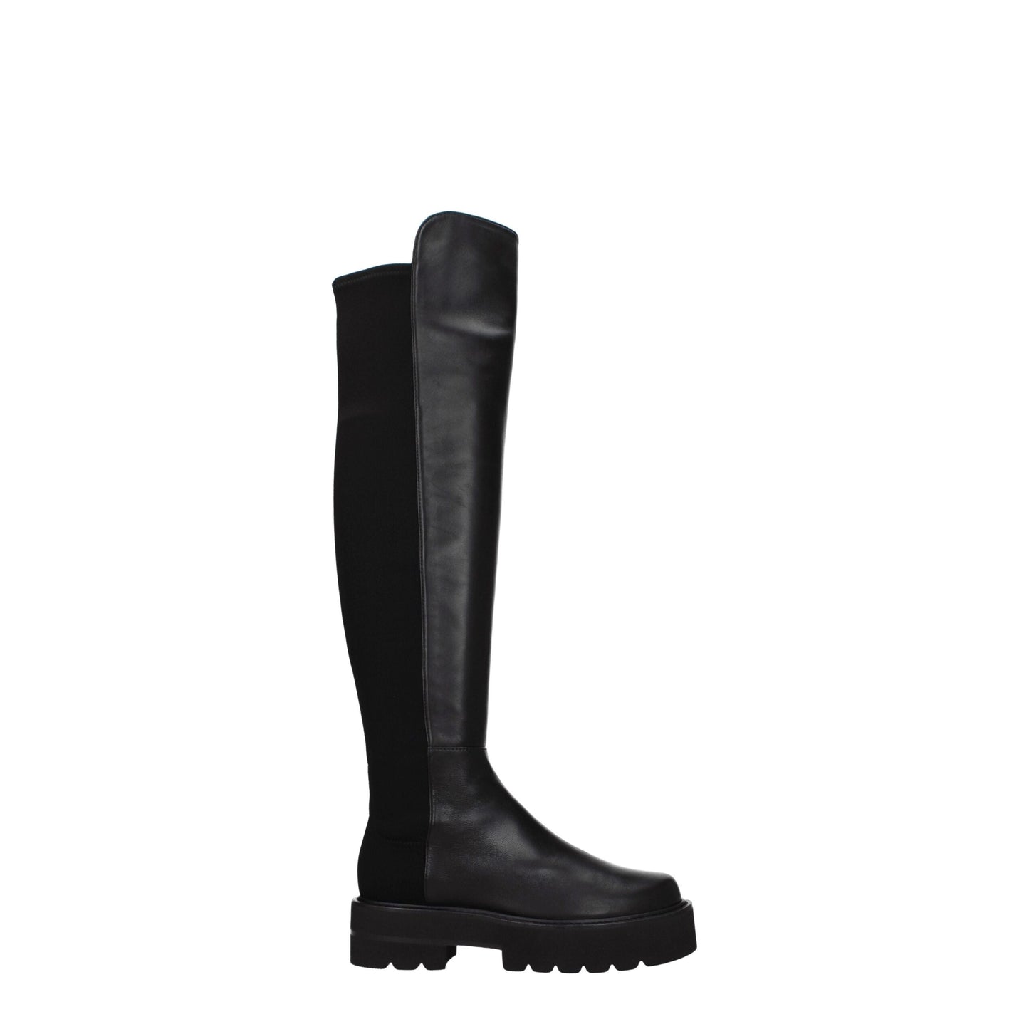 Stuart Weitzman Black Leather Over The Knee