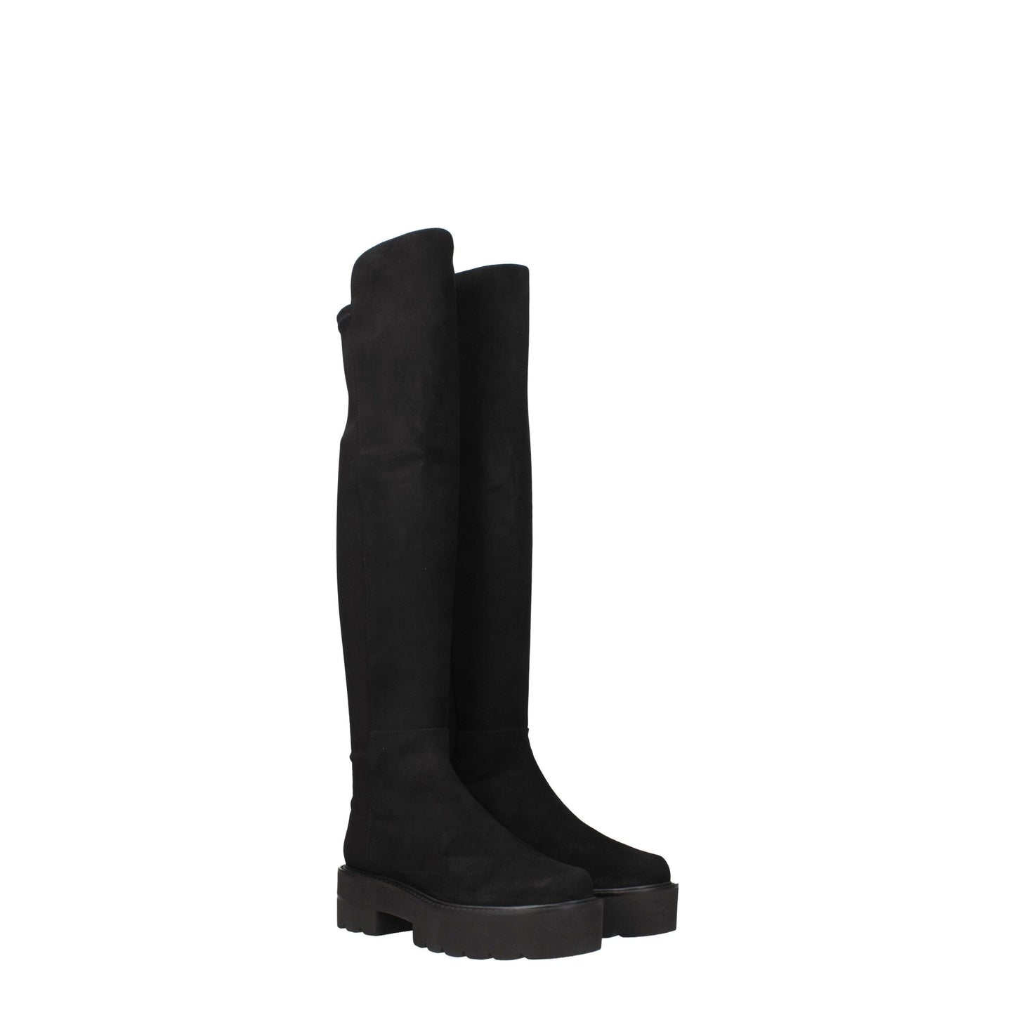 Stuart Weitzman Black Leather Over The Knee