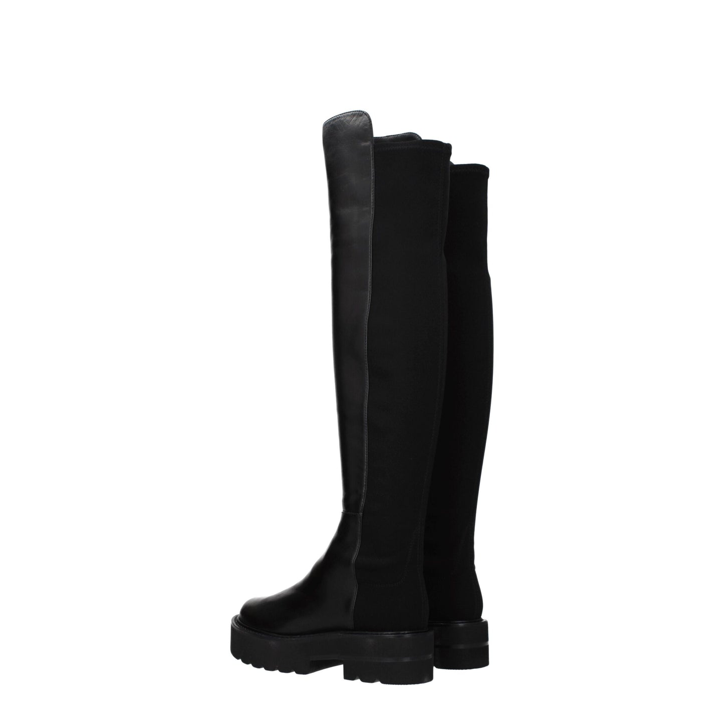 Stuart Weitzman Black Leather Over The Knee