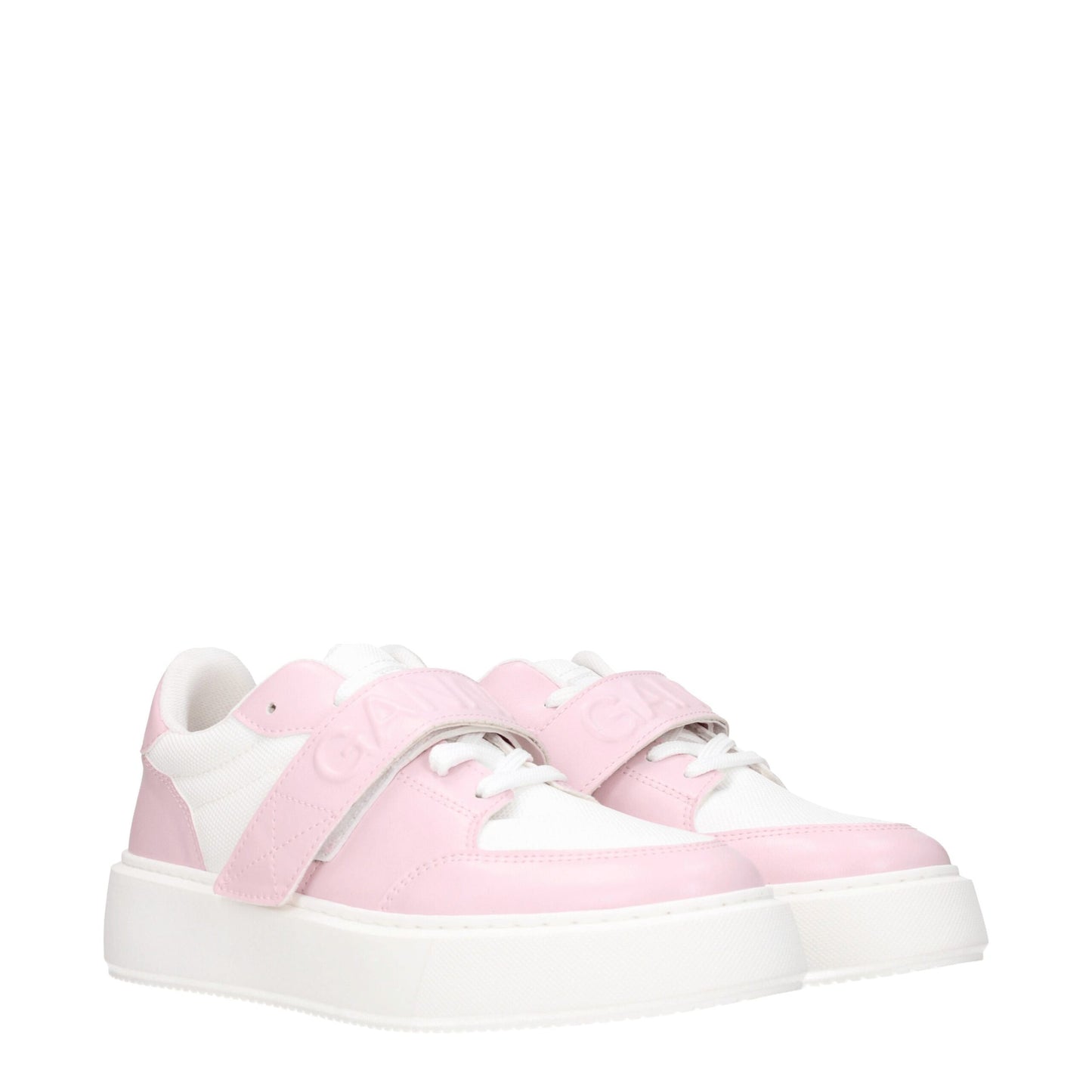 Ganni Pink Leather Sneakers