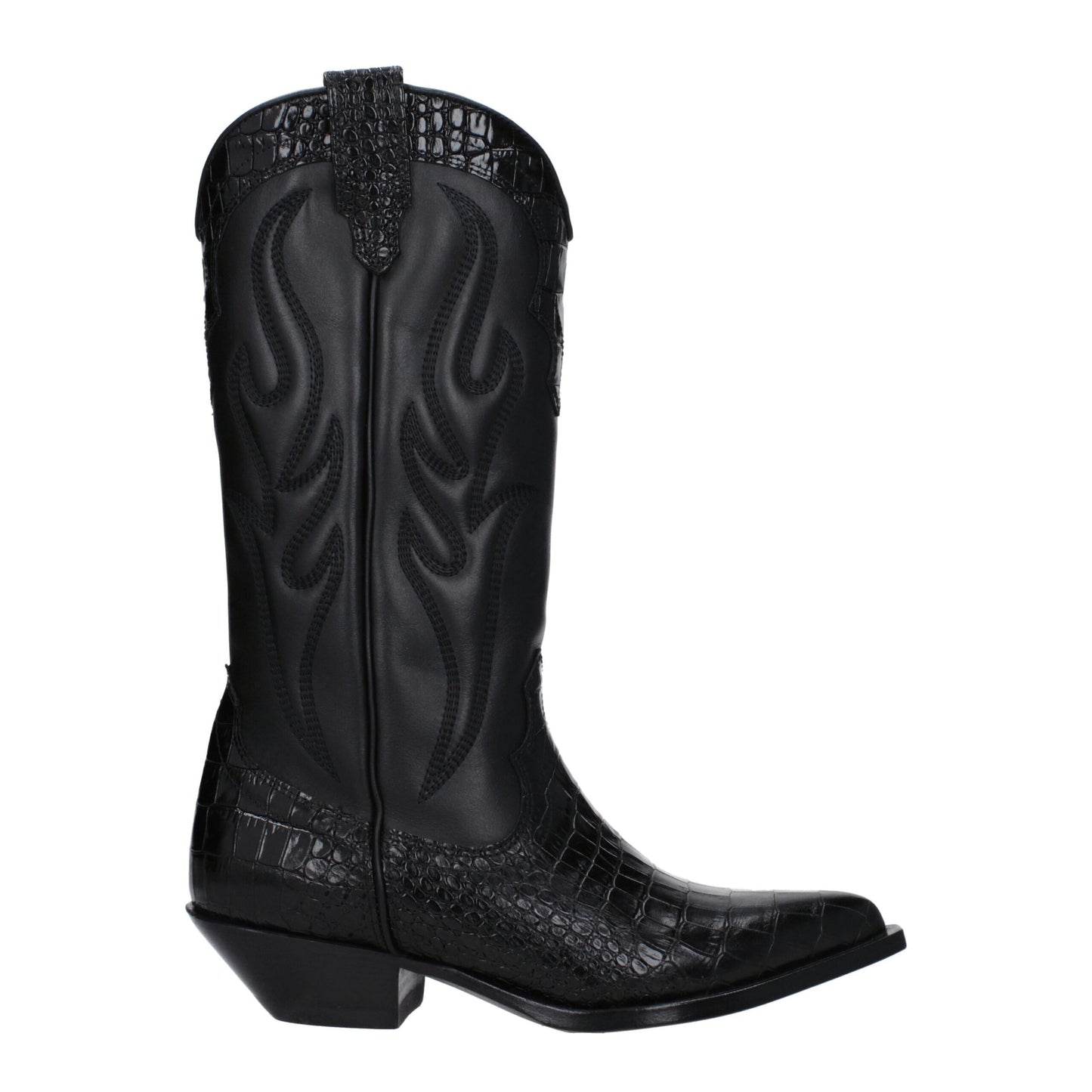 Sonora Black Leather Ankle Boots