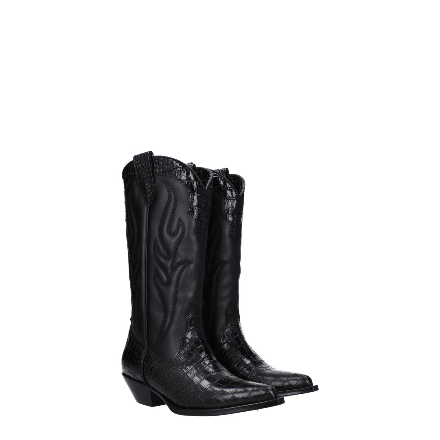 Sonora Black Leather Ankle Boots