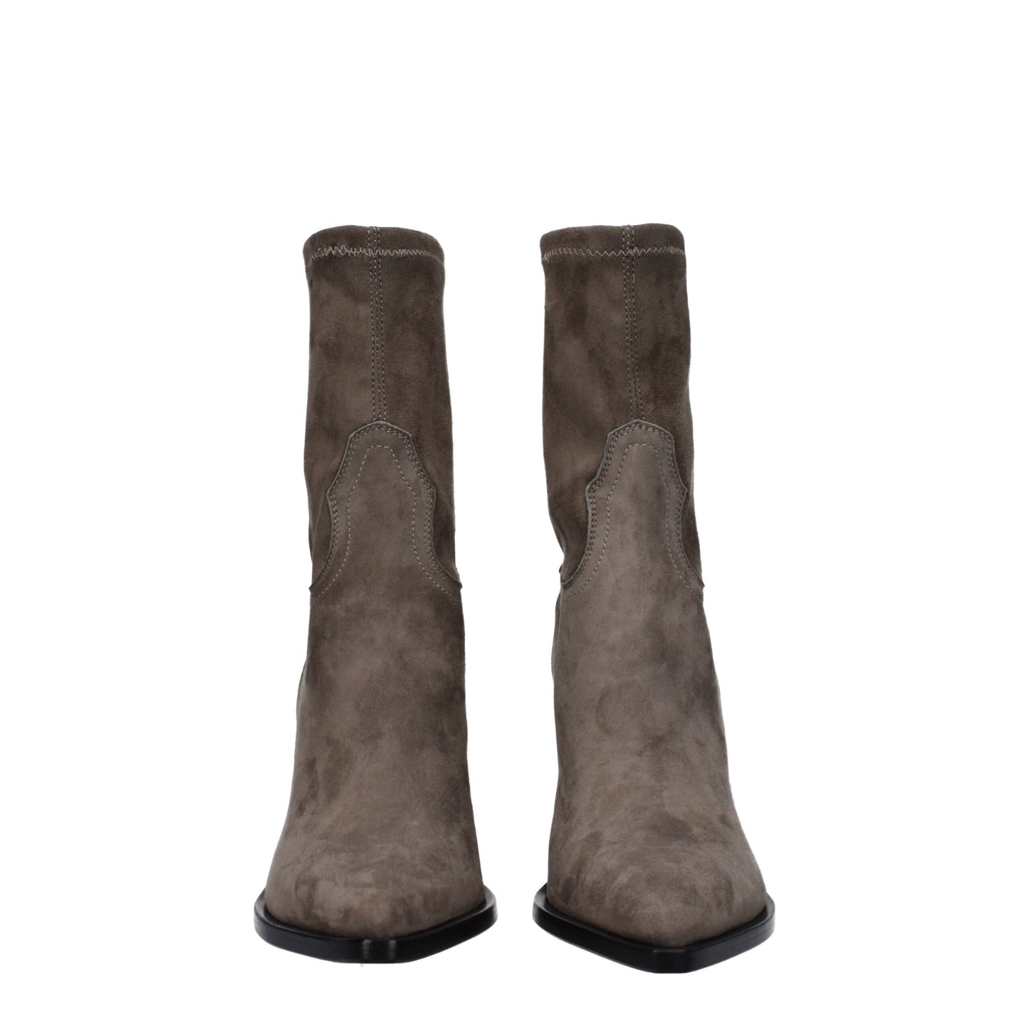 Sonora Gray Leather Ankle Boots