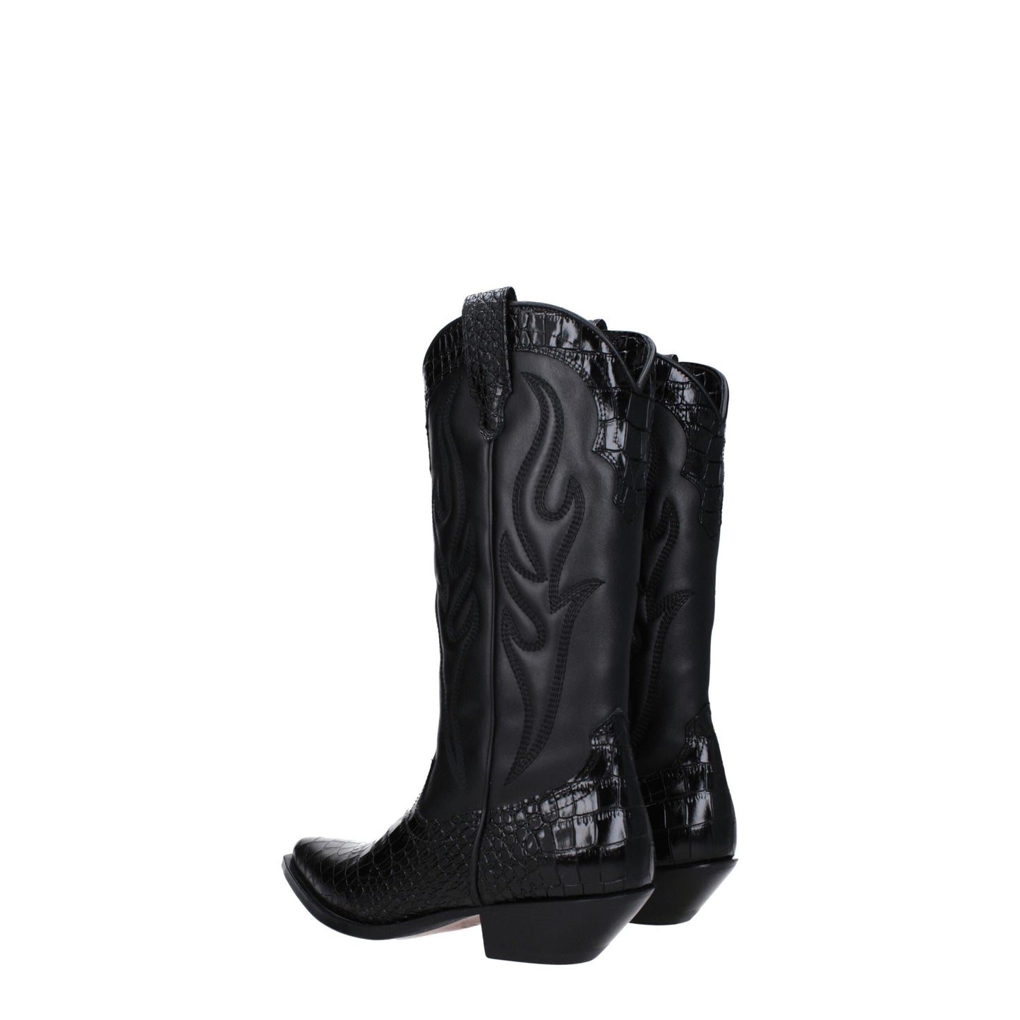 Sonora Black Leather Ankle Boots