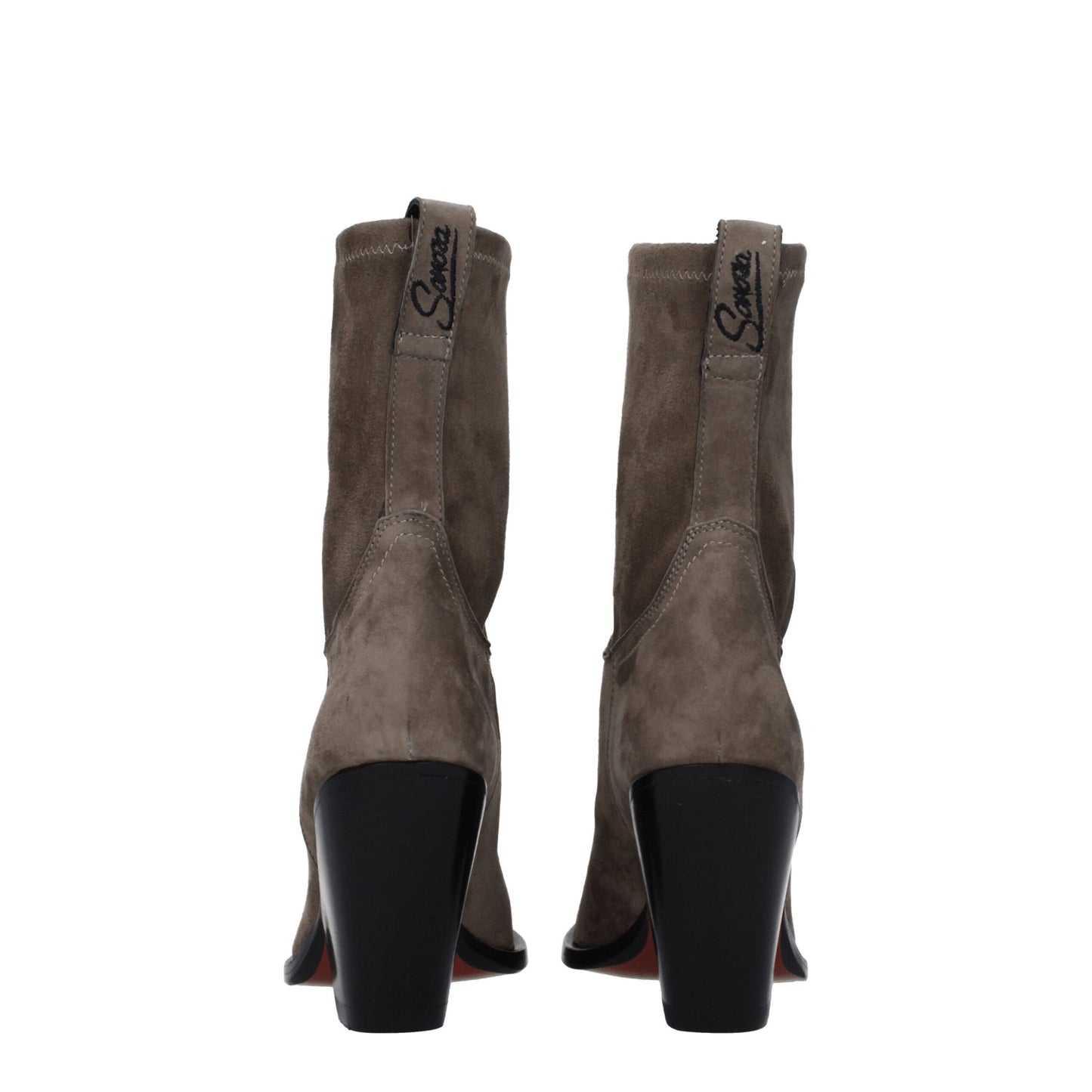 Sonora Gray Leather Ankle Boots